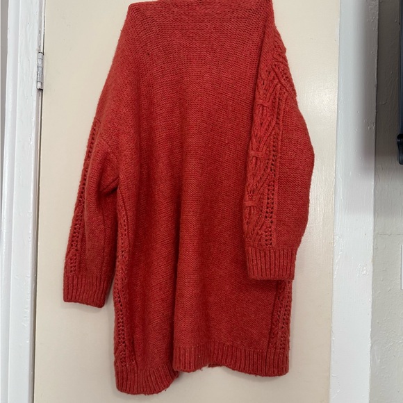 Anthropologie Nuria Textured Coral Cardigan - Picture 5 of 7